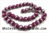 JADE463 15 inches 12mm round silvery jade gemstone beads