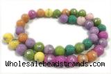 JADE537 15 inches 10mm round silvery jade gemstone beads