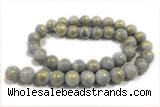 JADE582 15 inches 10mm round golden jade gemstone beads