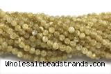 KUNZ05 15 inches 6mm round Peru dye yellow lepidolite beads