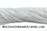 MOON05 15 inches 4mm round white moonstone gemstone beads