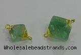 NGC1049 10*14mm – 15*20mm freeform fluorite connectors wholesale