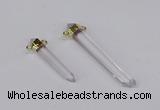 NGC1198 8*35mm - 10*60mm sticks white crystal connectors wholesale
