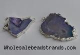 NGC1291 25*35mm - 35*45mm freeform druzy agate connectors