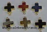 NGC1372 18*18mm - 20*20mm cross agate connectors wholesale