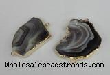 NGC151 25*40mm - 35*50mm freeform botswana agate connectors
