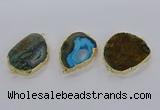 NGC1713 30*40mm - 40*45mm freeform opal gemstone connectors