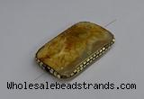 NGC1881 30*40mm - 30*45mm rectangle agate gemstone connectors