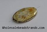 NGC1886 30*40mm - 30*45mm oval agate gemstone connectors