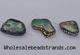 NGC1898 25*30mm - 35*40mm freeform sea sediment jasper connectors
