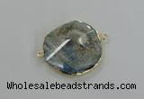 NGC238 30*35mm - 35*40mm freeform agate gemstone connectors