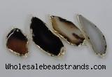 NGC315 25*35mm - 25*55mm freeform agate gemstone connectors