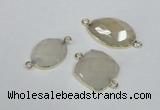 NGC330 15*20mm - 22*25mm freeform agate gemstone connectors