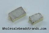 NGC367 15*20mm - 18*30mm freeform druzy agate gemstone connectors