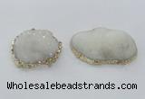 NGC436 38*45mm - 45*50mm freeform druzy agate gemstone connectors