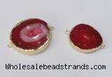 NGC480 25*30mm - 35*40mm freefrom druzy agate gemstone connectors