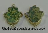 NGC5004 22*30mm - 25*35mm hamsahand sea sediment jasper connectors
