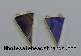 NGC5159 25*35mm - 30*40mm triangle agate gemstone connectors