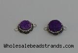 NGC5225 12mm - 14mm freeform druzy agate connectors wholesale