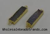 NGC5422 10*30mm - 11*32mm rectangle druzy agate connectors