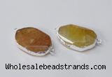 NGC575 18*25mm - 22*30mm freeform agate gemstone connectors