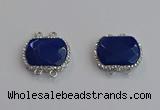 NGC5897 18*22mm freeform agate gemstone connectors wholesale
