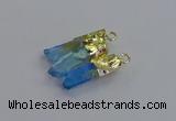 NGC5934 25*28mm - 30*32mm freeform plated white crystal connectors