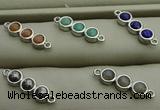 NGC6036 6*18mm mixed gemstone connectors wholesale