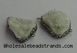 NGC6642 25*35mm - 30*40mm freeform druzy agate connectors