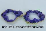NGC702 45*75mm - 60*70mm freeform druzy agate connectors