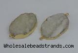 NGC8000 30*40mm - 35*45mm freeform druzy agate connectors