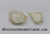NGC841 25*35mm - 40*45mm freeform sea sediment jasper connectors