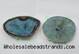 NGC906 60*70mm - 75*85mm freeform druzy agate connectors