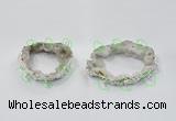 NGC910 40*60mm - 65*80mm freeform druzy agate connectors