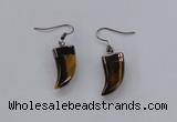 NGE153 11*20mm – 11*22mm oxhorn tiger eye gemstone earrings