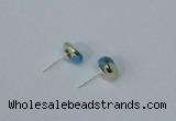 NGE163 4*6mm – 5*8mm freeform turquoise gemstone earrings
