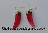 NGE229 10*40mm - 12*45mm oxhorn agate gemstone earrings wholesale