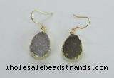 NGE45 12*15mm - 13*18mm teardrop druzy agate earrings