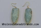 NGE5060 12*35mm - 15*40mm arrowhead amazonite pendants wholeasle