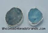 NGP1010 25*35mm - 35*45mm freeform druzy agate beads pendant