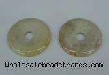 NGP1377 7*50mm - 8*55mm donut chrysanthemum agate gemstone pendants