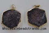 NGP1582 30*35mm - 33*38mm freeform tourmaline gemstone pendants