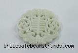 NGP1601 65*68mm Carved natural hetian jade pendants wholesale