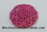 NGP1608 66*66mm Carved dyed natural hetian jade pendants wholesale