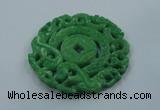 NGP1618 65*65mm Carved dyed natural hetian jade pendants wholesale