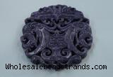 NGP1625 66*67mm Carved dyed natural hetian jade pendants wholesale