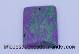NGP171 2pcs 34*44mm rectangle lapis & malachite gemstone pendants