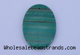 NGP176 2pcs 35*40mm oval synthetic malachite gemstone pendants