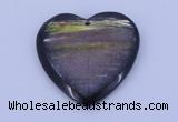 NGP181 40*40mm heart fiery dragon fruit stone pendant jewelry