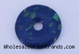 NGP222 5*30mm synthetic lapis lazuli & malachite gemstone donut pendant